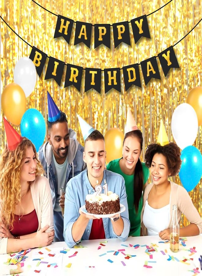 Arnavira Happy Birthday Banner/Bunting with Holographic 3d Effect For Kids, Boys, Girls, Wife, Husband Birthday Celebration Party (Yellow) - Image 3
